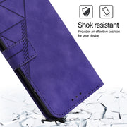 For Blackview A52 Crossbody 3D Embossed Flip Leather Phone Case(Purple)