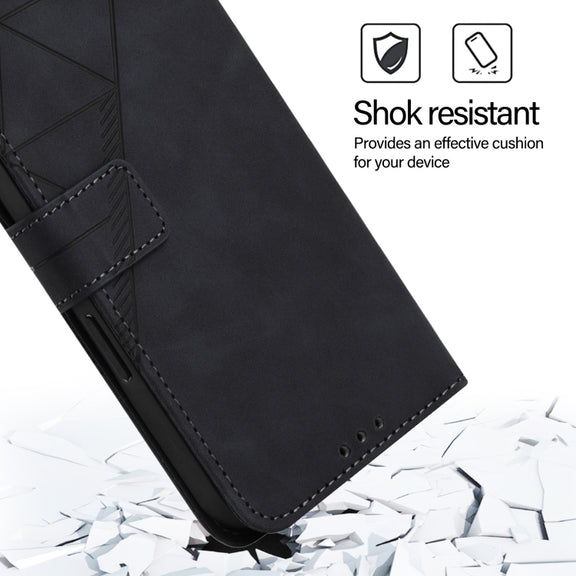 For Blackview Color 8 Crossbody 3D Embossed Flip Leather Phone Case(Black)