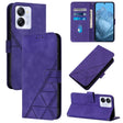 For Blackview Color 8 Crossbody 3D Embossed Flip Leather Phone Case(Purple) - More Brand by PMC TechLife | Online Shopping South Africa | PMC TechLife | Buy Now Pay Later Mobicred