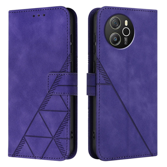 For Blackview Shark 8 Crossbody 3D Embossed Flip Leather Phone Case(Purple)