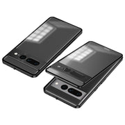 For Google Pixel 7 Pro Snap Buckle Metal Frame Frosted Phone Case(Black)