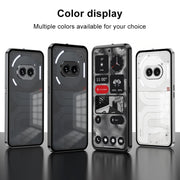 For Nothing Phone 2 Snap Buckle Metal Frame Frosted Phone Case(Silver)