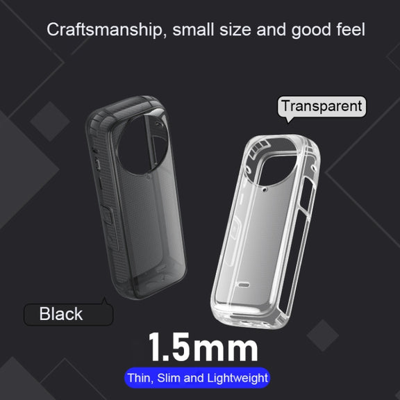 For Insta360 X4 Clear 1.5mm Soft TPU Protective Case Single Cover(Transperant)