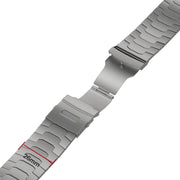 For Apple Watch Series 3 42mm 26mm Oracle Safety Buckle Titanium Alloy Watch Band(Silver)