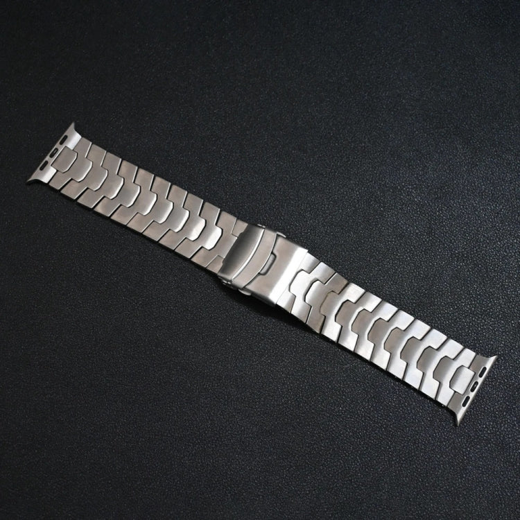 For Apple Watch Series 9 45mm 26mm Oracle Safety Buckle Titanium Alloy Watch Band(Silver)