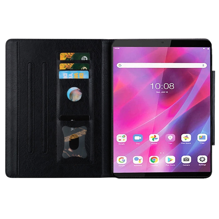For Lenovo Tab M8 Cat Buckle Leather Tablet Case(Black)