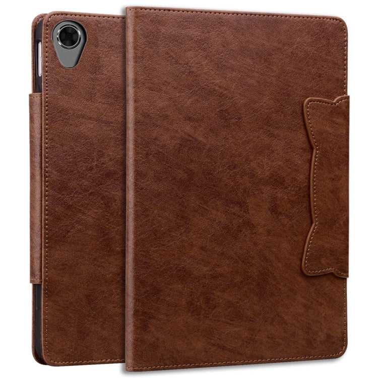 For Lenovo Tab M8 Cat Buckle Leather Tablet Case(Brown)