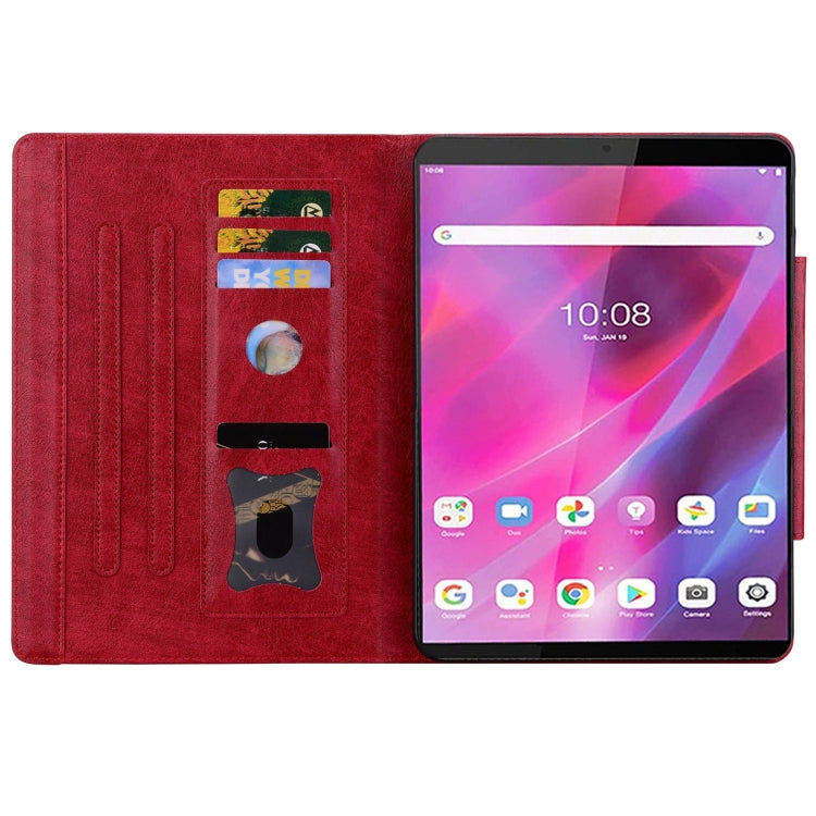 For Lenovo Tab M8 Cat Buckle Leather Tablet Case(Red)