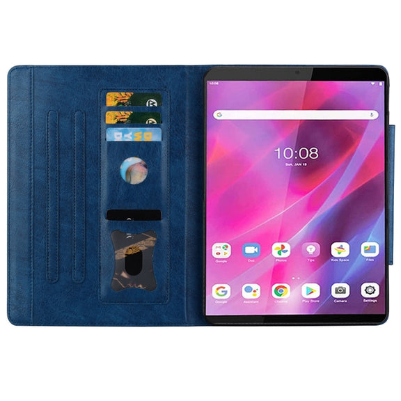 For Lenovo Tab M8 Cat Buckle Leather Tablet Case(Royal Blue)