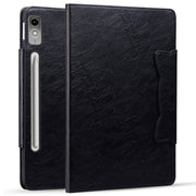 For Lenovo Tab P12 Cat Buckle Leather Tablet Case(Black)