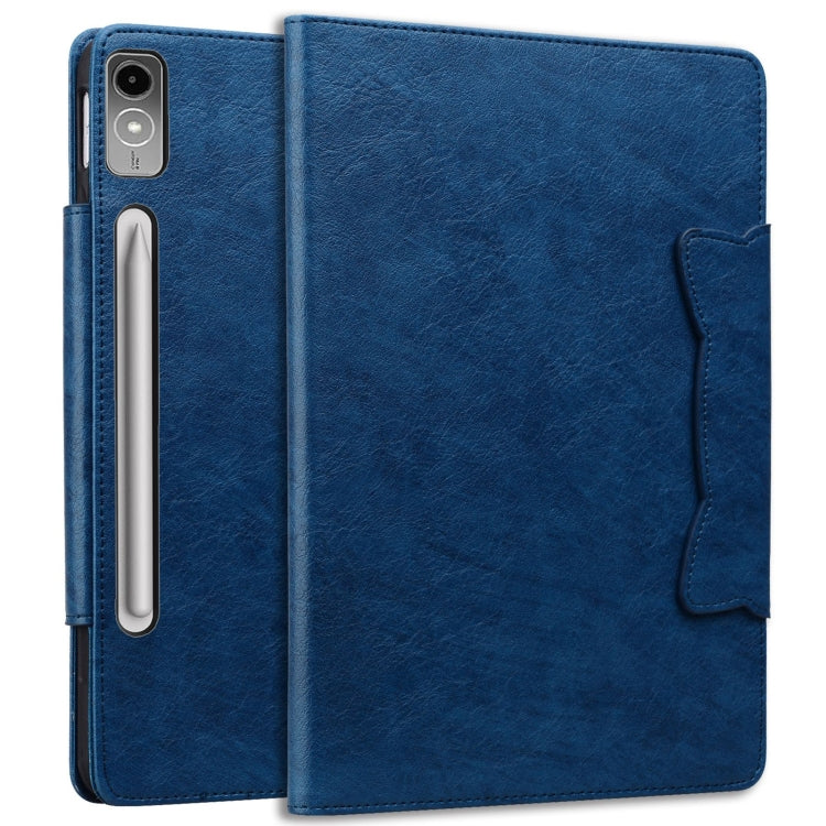 For Lenovo Tab P12 Cat Buckle Leather Tablet Case(Royal Blue)