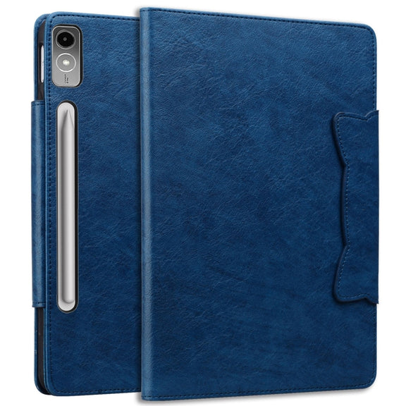 For Lenovo Tab P12 Cat Buckle Leather Tablet Case(Royal Blue)