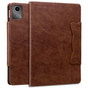 For Lenovo Xiaoxin Pad M11 2024 Cat Buckle Leather Tablet Case(Brown)