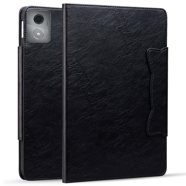For Lenovo Tab K11 Plus / M11 Plus  Cat Buckle Leather Tablet Case(Black)