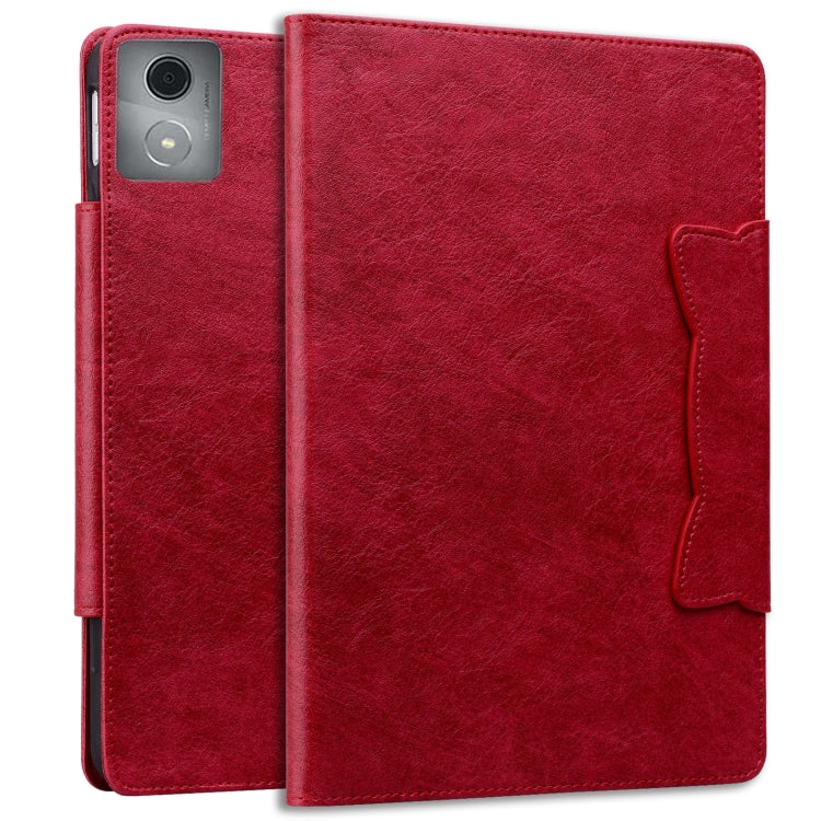 For Lenovo Tab K11 Plus / M11 Plus  Cat Buckle Leather Tablet Case(Red)