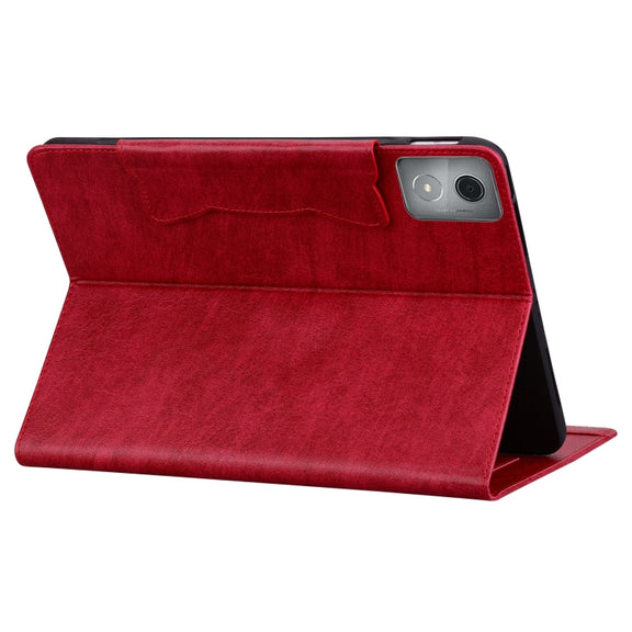 For Lenovo Tab K11 Plus / M11 Plus  Cat Buckle Leather Tablet Case(Red)