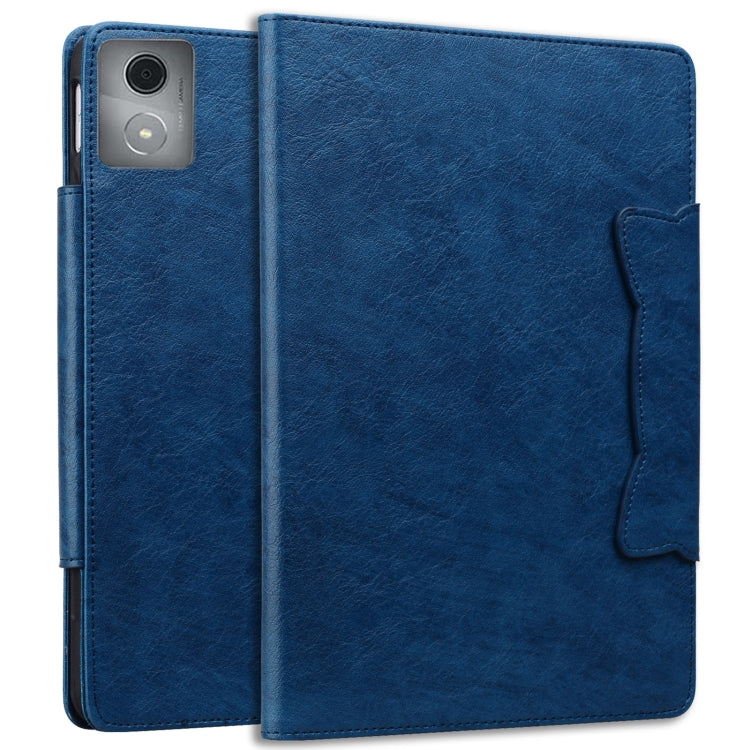 For Lenovo Tab K11 Plus / M11 Plus  Cat Buckle Leather Tablet Case(Royal Blue)