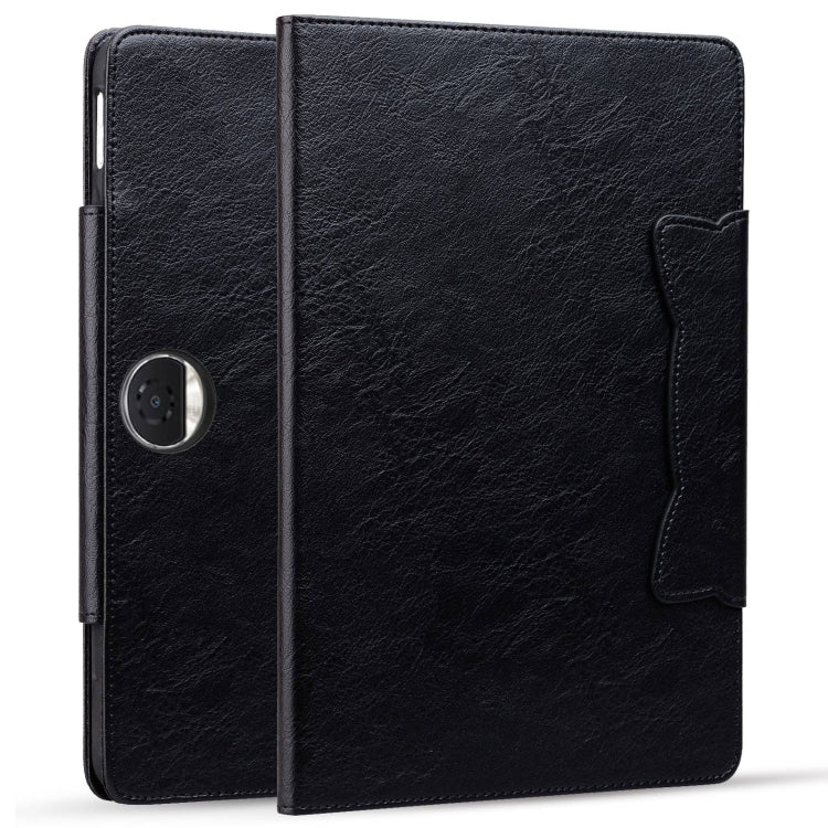 For Honor Pad 9 Cat Buckle Leather Tablet Case(Black)