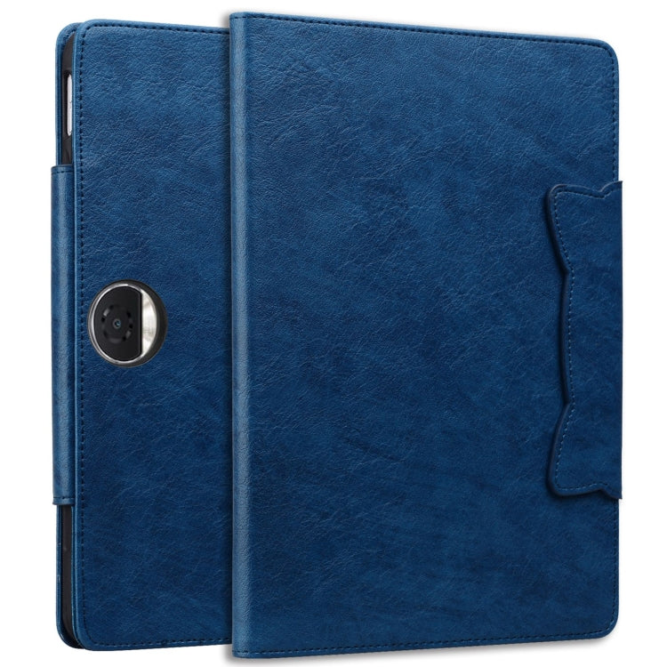 For Honor Pad 9 Cat Buckle Leather Tablet Case(Royal Blue)