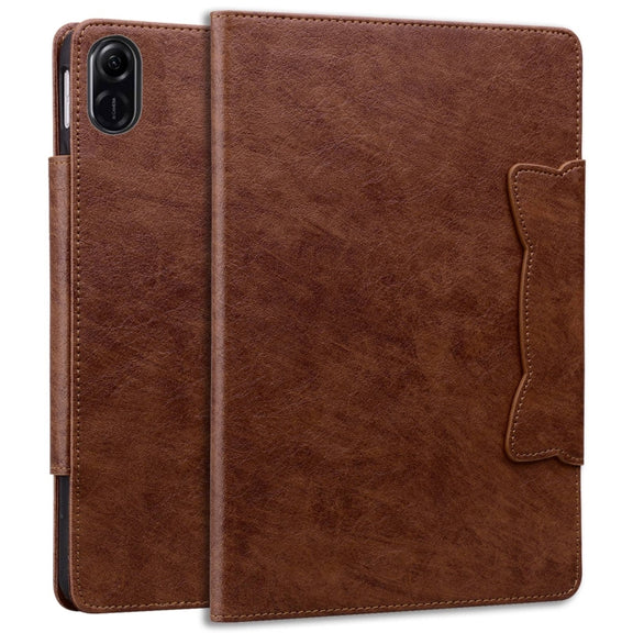 For Honor Pad X9 / X8 Pro Cat Buckle Leather Tablet Case(Brown)