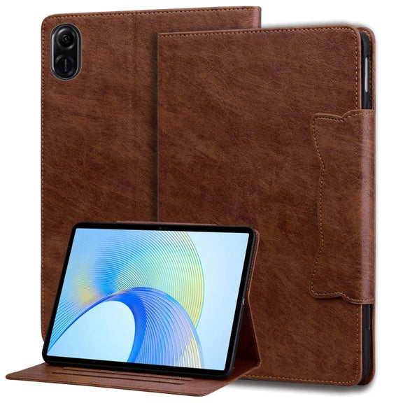For Honor Pad X9 / X8 Pro Cat Buckle Leather Tablet Case(Brown)