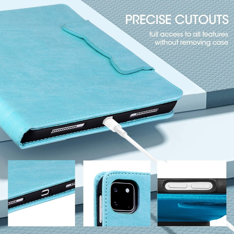 For Honor Pad X8a Cat Buckle Leather Tablet Case(Sky Blue)