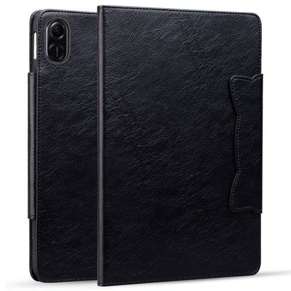 For Honor Pad X8a Cat Buckle Leather Tablet Case(Black)
