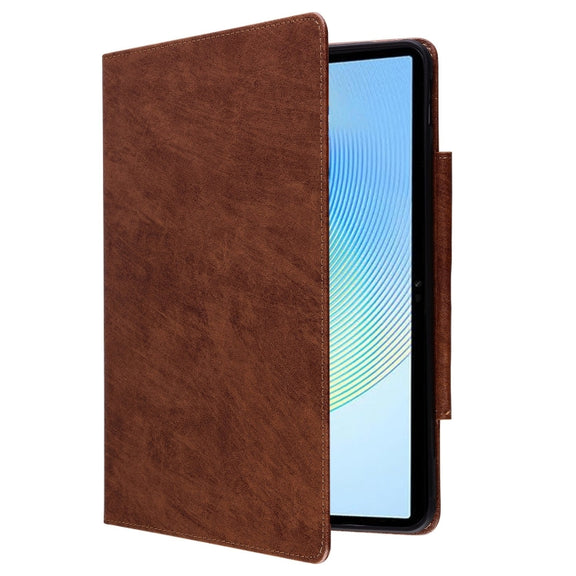 For Honor Pad X8a Cat Buckle Leather Tablet Case(Brown)
