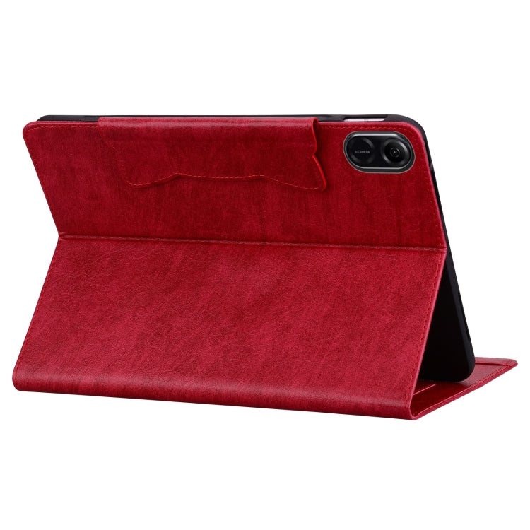 For Honor Pad X8a Cat Buckle Leather Tablet Case(Red)