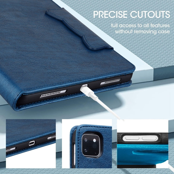 For Honor Pad X8a Cat Buckle Leather Tablet Case(Royal Blue)
