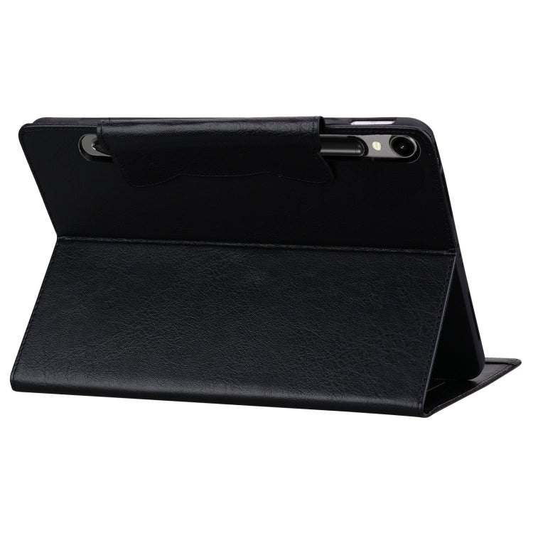 For Samsung Galaxy Tab S9+ / S8+ / S7+ Cat Buckle Leather Smart Tablet Case(Black)