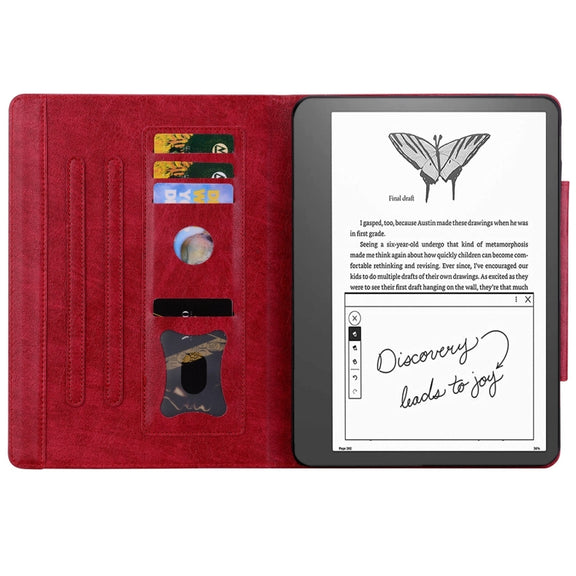 For Amazon Kindle Scribe 10.2 inch 2022 Cat Buckle Leather Tablet Case(Red)