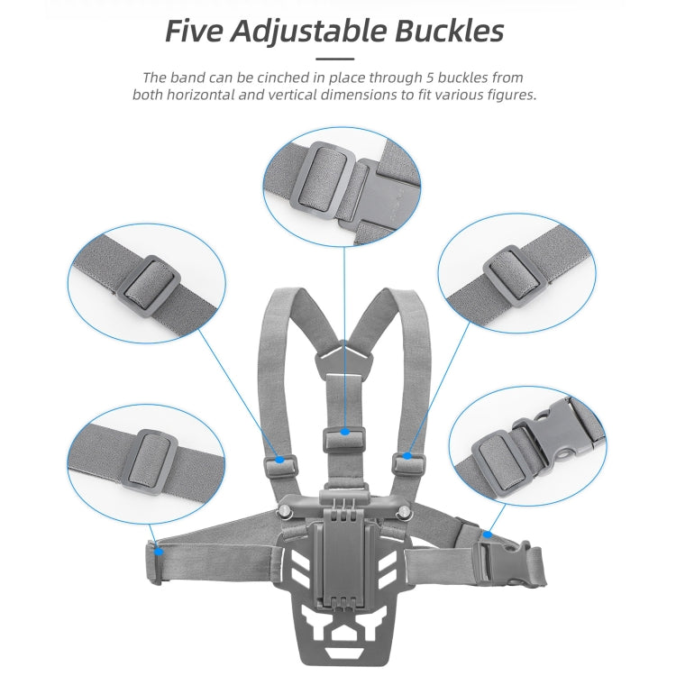 For DJI RC 2 / 1 Sunnylife Remote Control Waist Support Bracket Chest Strap(Grey)