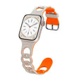 For Apple Watch Series 3 42mm Donut Hollow Silicone Watch Band(Starlight Orange) - free shipping - PMc TechLife - Order now!