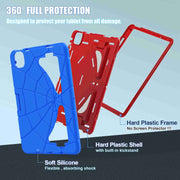 For iPad Air 11 2025 / 2024 Silicone + PC Shockproof Protective Tablet Case(Blue Red)