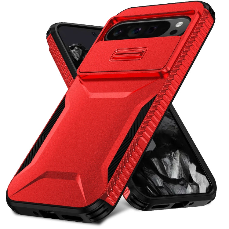 For Google Pixel 9 Pro XL Sliding Camshield Phone Case(Red)