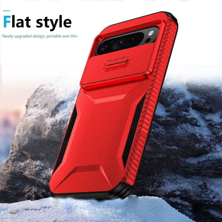 For Google Pixel 9 Pro XL Sliding Camshield Phone Case(Red)