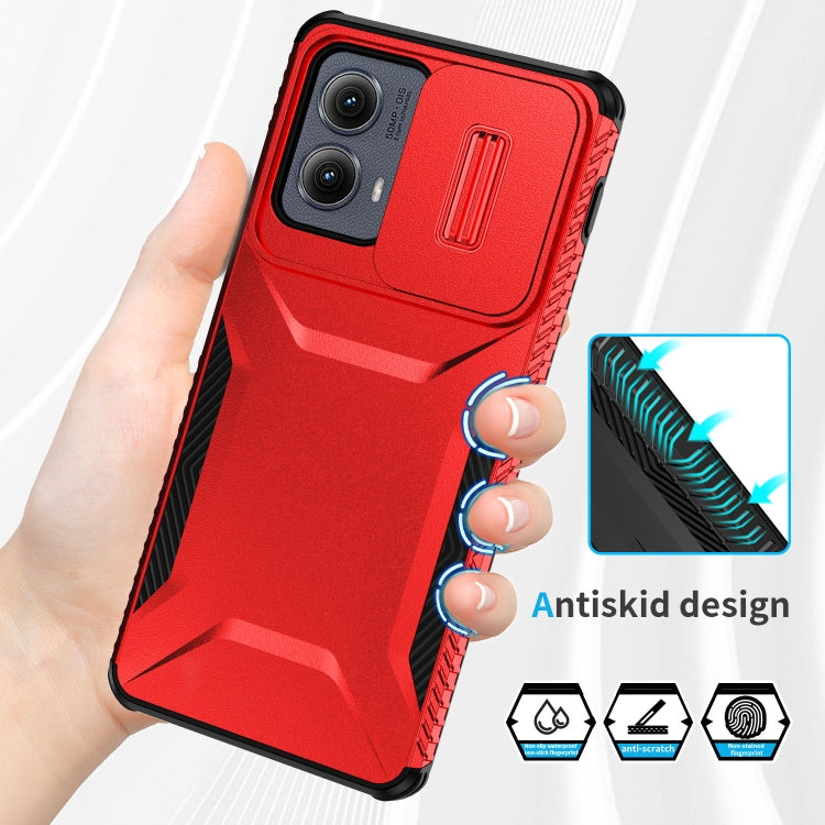 For Motorola Edge 5G 2024 Sliding Camshield Phone Case(Red)