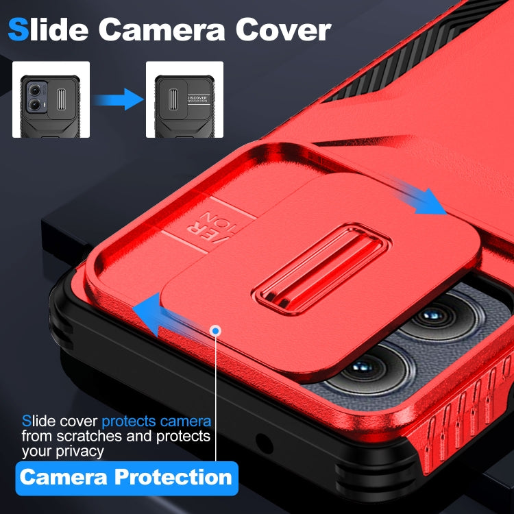 For Motorola Edge 5G 2024 Sliding Camshield Phone Case(Red)