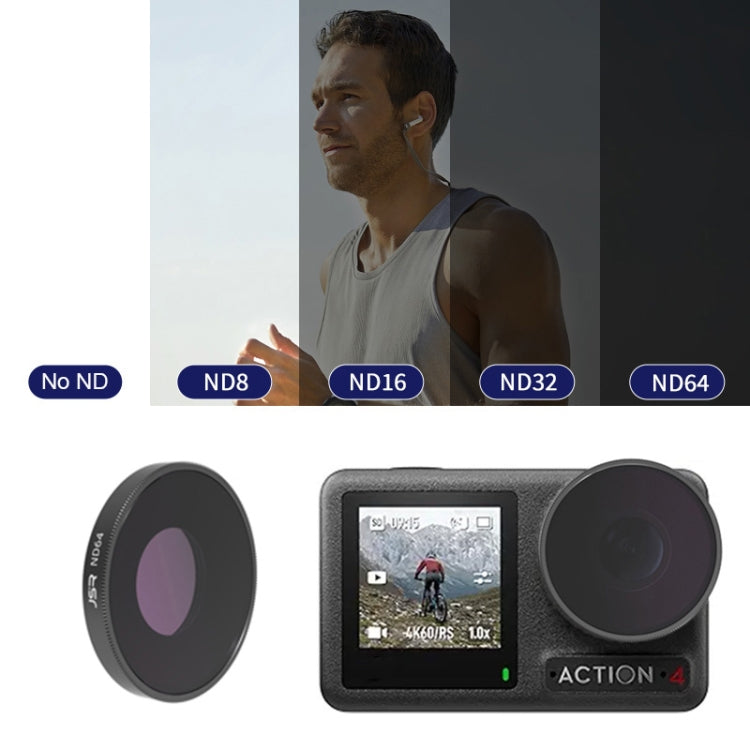 For DJI Osmo Action 4 JUNESTAR Threaded Camera Lens Filter, Filter:ND64