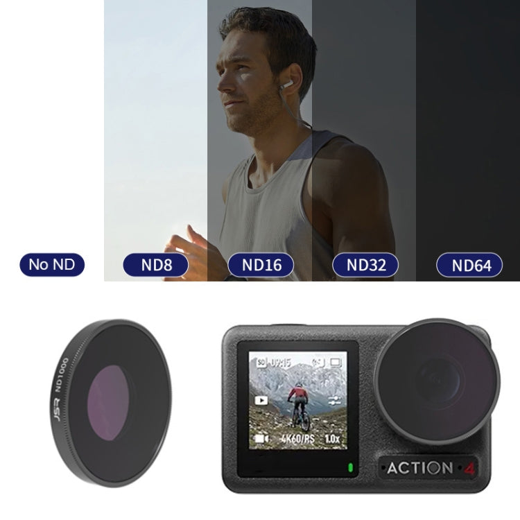 For DJI Osmo Action 4 JUNESTAR Threaded Camera Lens Filter, Filter:ND1000