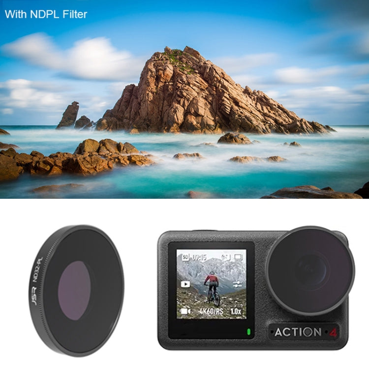 For DJI Osmo Action 4 JUNESTAR Threaded Camera Lens Filter, Filter:ND32PL