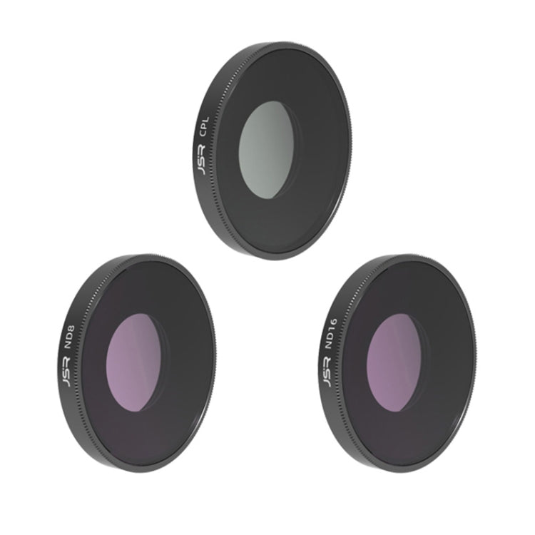 For DJI Osmo Action 4 JUNESTAR Threaded Camera Lens Filter, Filter:3 in 1 CPL ND8 ND16