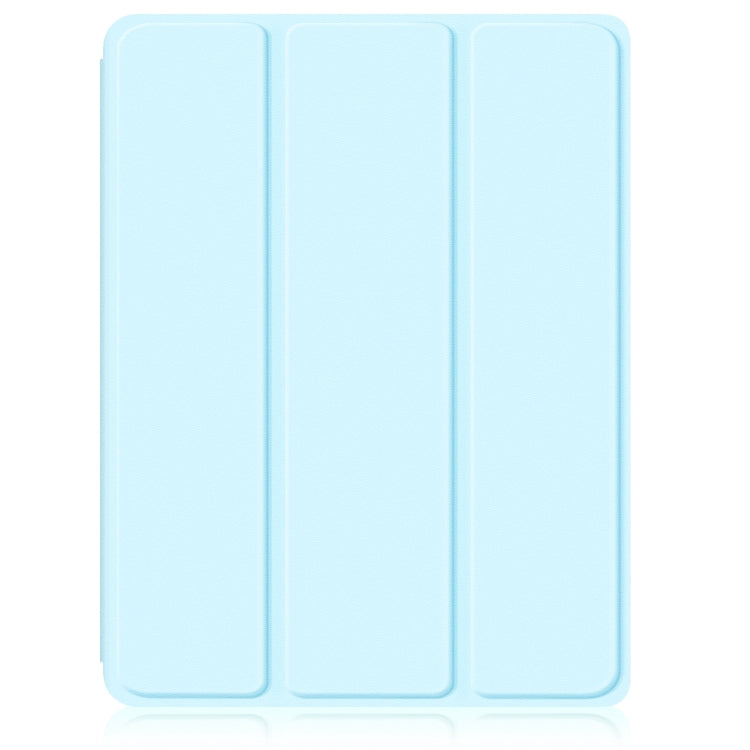 For iPad Air 11 2024 / Pro 11 2022 Acrylic 3-Fold Smart Leather Tablet Case(Sky Blue)