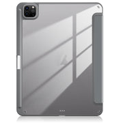 For iPad Pro 11 2024 Acrylic 3-Fold Smart Leather Tablet Case(Grey)
