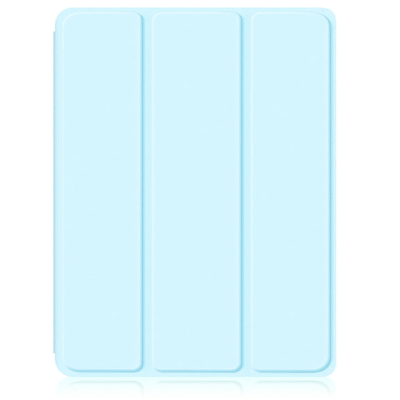 For iPad Pro 11 2024 Acrylic 3-Fold Smart Leather Tablet Case(Sky Blue)