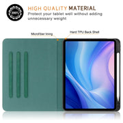 For iPad Air 11 2024 / Pro 11 2022 Front Stand Smart TPU Leather Tablet Case(Green)