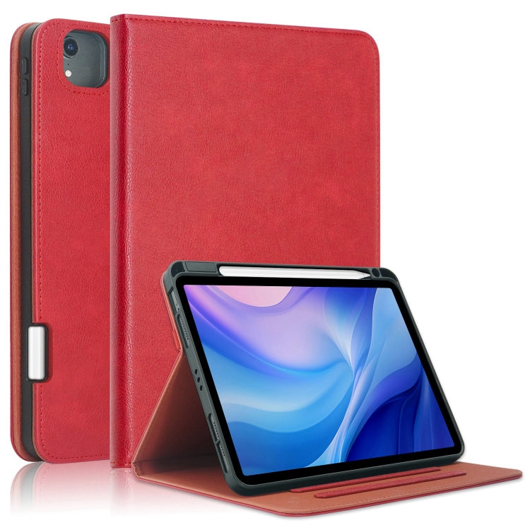 For iPad Air 11 2025 / 2024 Front Stand Smart TPU Leather Tablet Case(Red)