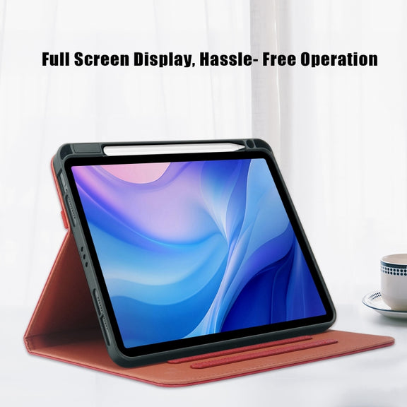 For iPad Air 11 2025 / 2024 Front Stand Smart TPU Leather Tablet Case(Red)