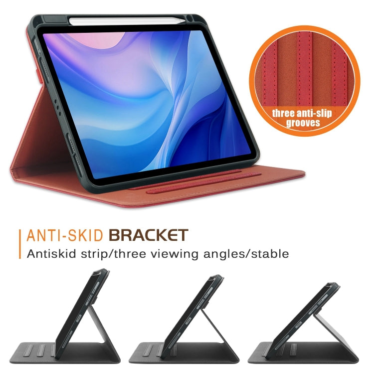 For iPad Air 11 2025 / 2024 Front Stand Smart TPU Leather Tablet Case(Red)